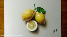 نقاشی 3بعدی  some lemons  3D Art  Marcello Barenghi