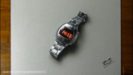 نقاشی 3بعدی  my watch  3D Art  Marcello Barenghi