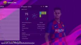 آموزش ساخت آنسوی فاتی در PES2020 به همراه چهره قدرت حرکات