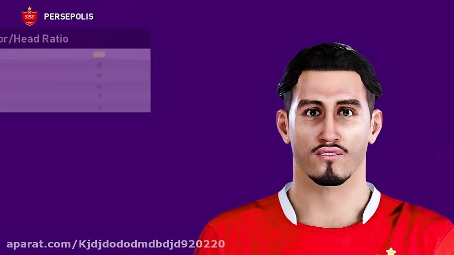 ادیت فیس علی علیپور مدل موی جدید در PES2020