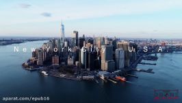 تصاویر هوایی پهپاد مناظر زیبای بندر نیویورک  امریکا