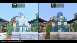 مقایسه اجرای بازی ماینکرافت Minecraft تنظیمات مختلف RTX 2070 Super RTX