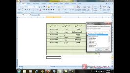 فیلم آموزشی کار Fomat cells در Excel 2007  قسمت چهارم