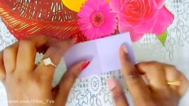 آموزش اسان کاردستی کاغذ برای کودکان  پروانه کاغذی
