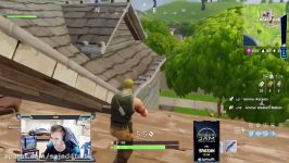 گیم پلی اولین بازی نینجا تو فورتنایت  fortnite ninja first gameplay