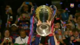 جشن قهرمانی بارسلونا در فینال چمپیونزلیگ 2015