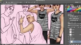 nuest  speed paint  drawing