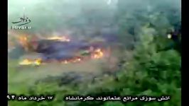 آتش سوزی مراتع منطقه عثمانوند کرمانشاه