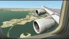 فرود تماشایی ایرباس 600 340 در فرودگاه دوحه شبیه ساز