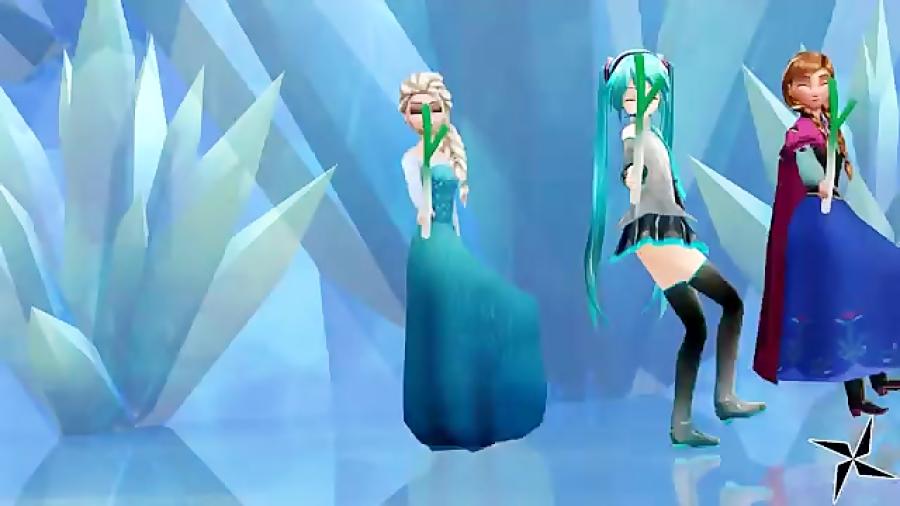 Hatsune Miku ft. Elsa And Anna Levan Polkka