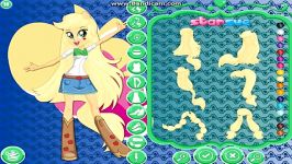 تبدیل اپلجک به راپونزل دربازیApplejack Rocking Hairstyl