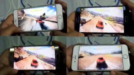 GS6 Vs Iphone 6 Vs Iphone 6 Plus Vs GS6 Edge  Asphalt 8