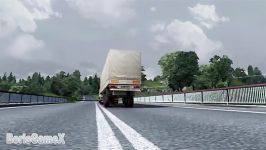 تیکه تیکه شدن کامیون در بازیه Euro Truck Simulator 23