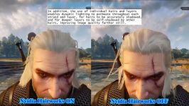 مقایسه تکنولوژی Nvidia HairWorks در بازی the witcher 3