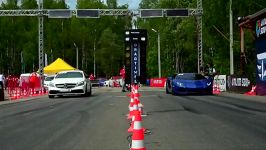 درگ Mercedes Benz CLS63 AMG vs Lamborghini Aventador