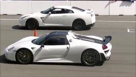 درگ پورشه 918 اسپایدر نیسان gt r