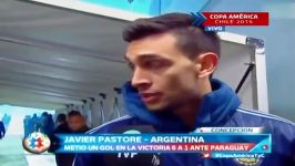 مصاحبه پاستوره پس بازی مقابل پاراگوئهکوپا آمریکا