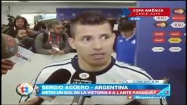 مصاحبه آگوئرو پس بازی مقابل پاراگوئهکوپا آمریکا