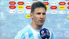 مصاحبه لیونل مسی پس بازی مقابل پاراگوئهکوپا آمریکا