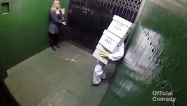 کلیپ دوربین مخفی حمله زنبورها در آسانسور ...
