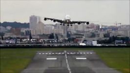 فرود ایرباس A380 در شرایط باد جانبی شدید