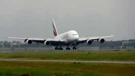 لندینگ A380 Emirates در فرودگاه Schiphol