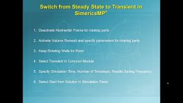 Steady State to Transient with PumpLinx and Simerics MP