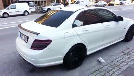 Mercedes Benz C63 AMG Black Rims HD 720