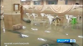 بارندگی آب گرفتگی معابر در دولت آباد 29 تیر 94