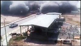 لحظه اصابت موشک انصارالله یمن به پالایشگاه عربستانی