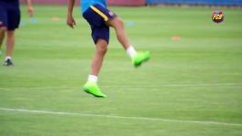 تمرینات بارسلونا 2015.07.30 حضور مسی نیمار