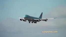 فرود ناموفق بوئینگ 747 در شرایط باد شدید