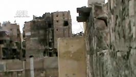 جیش الحر انفجار این ساختمان در حالیکه ...سوریه عراق
