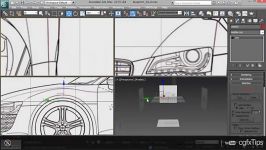 3ds max Tutorial Car Modelling  Audi R8 3D Blueprint