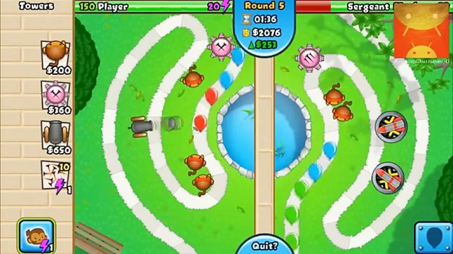 گیم پلی بازی اندرویدی Bloons TD Battles