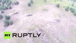 Drone Footage Newest Russian APCs in full firing actio