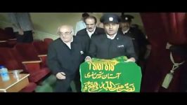 اهتزاز پرچم رضوی در حوزه هنری استان آذربایجان غربی