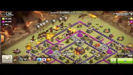 clash of clans اتک بالن دراگ 5 تاور هال 10 100