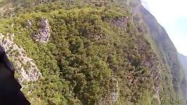 پرواز بر فراز جنگل در روستای ترسه مینو دشت پاراگلایدر