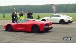 رقابت شتابگیری Ferrari LaFerrari در برابر Nissan GTR