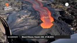 گسترش گدازه های آتشفشانی در هاوایی