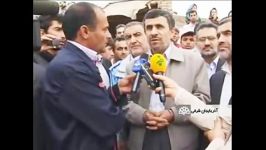 حضور رئیس جمهور در مناطق زلزله زده سخنان احمدی نژاد به زبان آذری