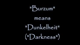 BURZUM LIVE Dunkelheit riffs