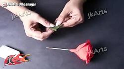 گل رز کاغذکشی