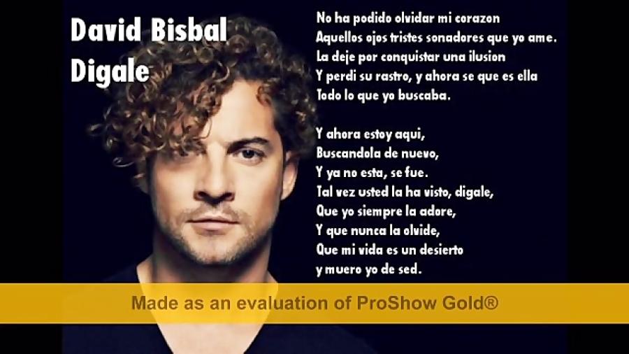 آهنگ اسپانیایی David Bisbal نام Digale