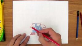 مهارت قلمی کاغذی کشیدن سوپر ماریو به صورت 8 بیتی