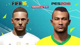 تفاوت چهره بازیکنان در بازی FIFA 16 PES 16