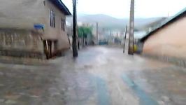طغیان سیلاب در کوچه های اسکستان