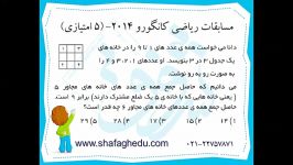 ویدیو کانگورو شماره 7  پایه پنجم ششم ابتدایی شفق