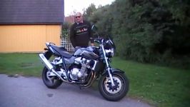 Honda cb1300 with original and with hurric exhaust